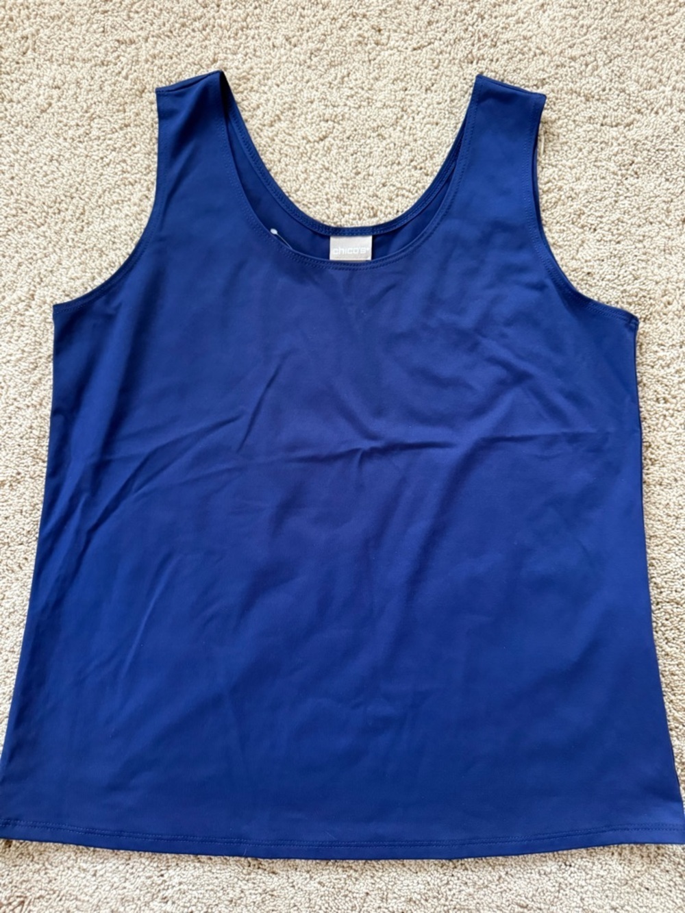 NWT! Chico’s MICROFIBER CONTEMPORARY TANK BASIC KNIT NOCTURNE NAVY